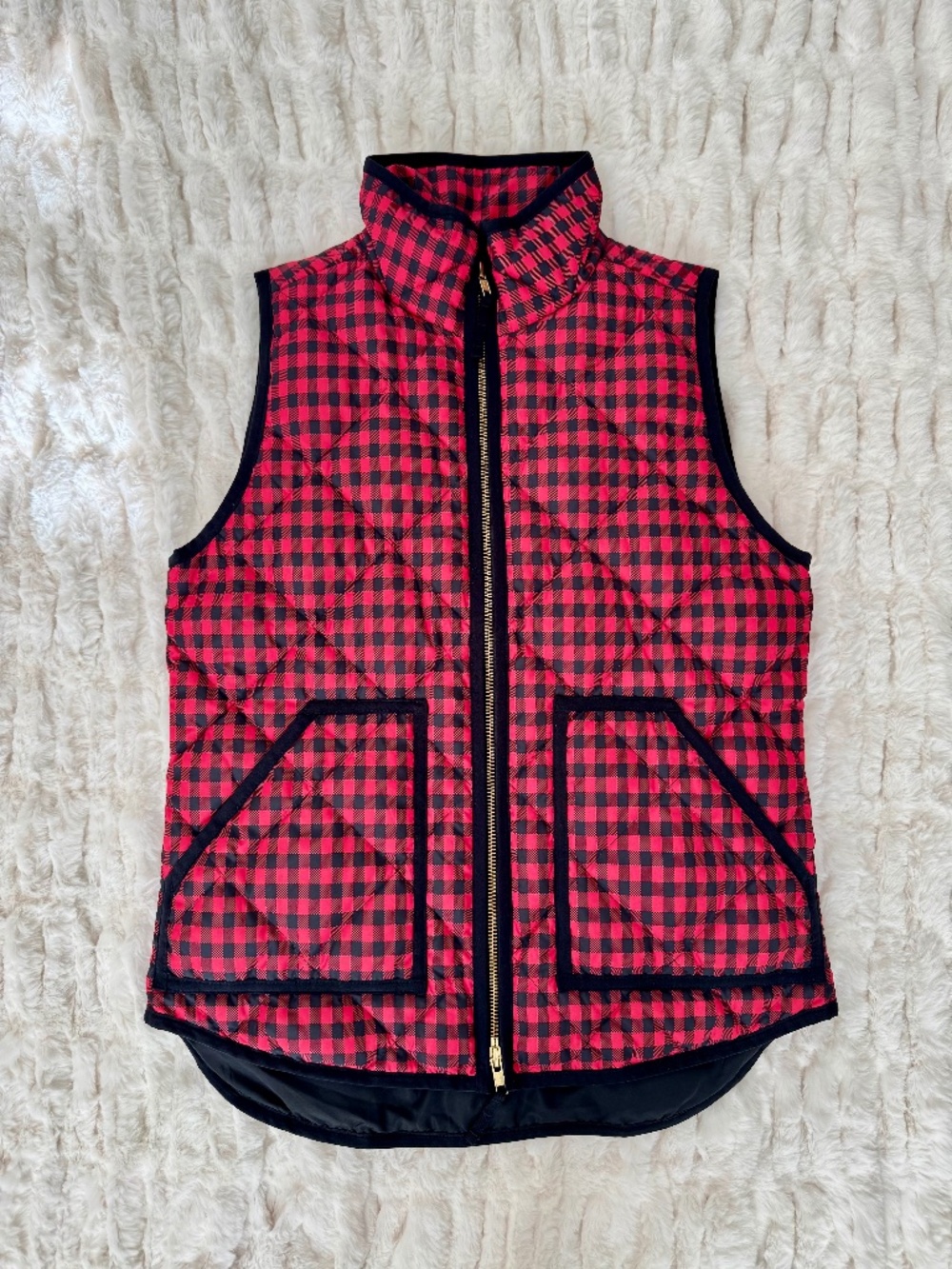 J.Crew Factory Gingham Plaid Vest